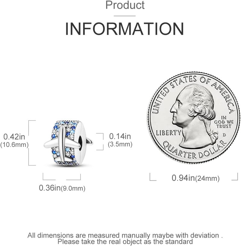 Parmuz Clip Spacer Charm for Bracelet 925 Sterling Silver Pave Cubic Zirconia Clip Lock Spacer Stopper Bead Star Moon Evil Eye charms Jewelry Gift for Woman - Image 3